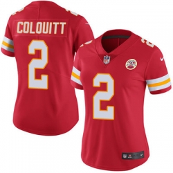 Nike Chiefs #2 Dustin Colquitt Red Team Color Womens Stitched NFL Vapor Untouchable Limited Jersey