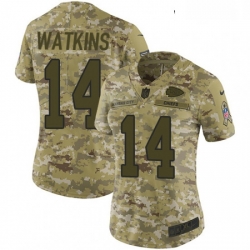 Womens Nike Kansas City Chiefs 14 Sammy Watkins Limited Camo 2018 Salute to Service NFL Jerse