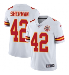 Youth Nike Chiefs 42 Anthony Sherman White Stitched NFL Vapor Untouchable Limited Jersey