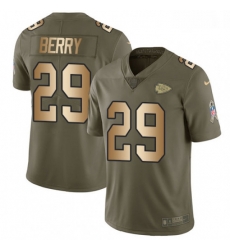 Youth Nike Kansas City Chiefs 29 Eric Berry Limited OliveGold 2017 Salute to Service NFL Jersey