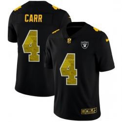 Las Vegas Raiders 4 Derek Carr Men Black Nike Golden Sequin Vapor Limited NFL Jersey