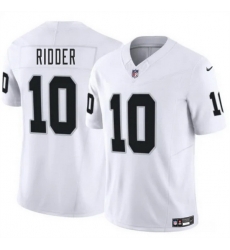 Men Las Vegas Raiders 10 Desmond Ridder White 2024 F U S E  Vapor Stitched Football Jersey