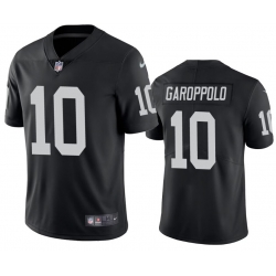 Men Las Vegas Raiders 10 Jimmy Garoppolo Black Vapor Untouchable Stitched Football Jersey