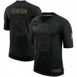 Men Las Vegas Raiders 13 Hunter Renfrow 2020 Black Salute To Service Limited Jersey