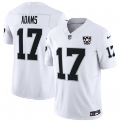 Men Las Vegas Raiders 17 Davante Adams White Vapor Untouchable LXV Patch Limited Stitched NFL Jersey