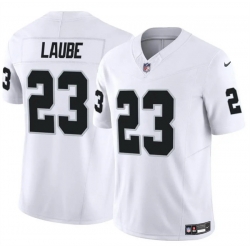 Men Las Vegas Raiders 23 Dylan Laube White F U S E Vapor Stitched Football Jersey