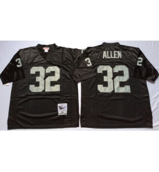 Men Las Vegas Raiders 32 Marcus Allen Black M&N Throwback Jersey