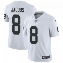 Men Las Vegas Raiders 8 Josh Jacobs White Vapor Limited Stitched jersey