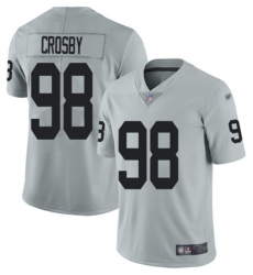 Men Las Vegas Raiders 98 Maxx Crosby Grey Vapor Untouchable Limited Stitched Jersey