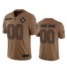 Men Las Vegas Raiders Active Player Custom 2023 Brown Salute To Service Limited Stitched Football Jersey