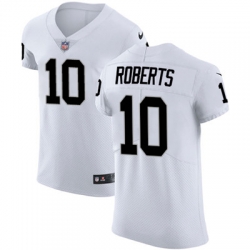 Men Nike Raiders #10 Seth Roberts White Stitched NFL Vapor Untouchable Elite Jersey