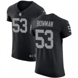 Men Nike Raiders #53 NaVorro Bowman Black Team Color Stitched NFL Vapor Untouchable Elite Jersey