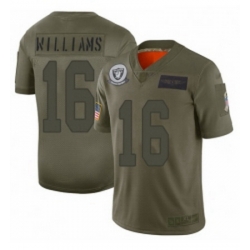 Men Oakland Raiders 16 Tyrell Williams Limited Camo 2019 Salute to Service Football Jersey