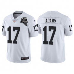 Men's Las Vegas Raiders #17 Davante Adams White With 2020 Inaugural Season Patch Vapor Limited Stitched Jersey