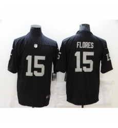 Men's Oakland Raiders #15 Wilmer Flores Nike Black Retired Player Limited Jersey