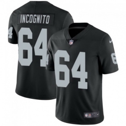 Mens Oakland Raiders 64 Richie Incognito Vapor Untouchable Limited Black Jersey