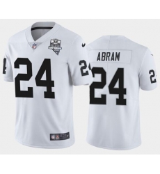 Men's Oakland Raiders White #24 Johnathan Abram 2020 Inaugural Season Vapor Limited Stitched NFL Jersey