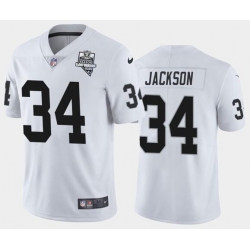 Men's Oakland Raiders White #34 Bo Jackson 2020 Inaugural Season Vapor Limited Stitched NFL Jersey