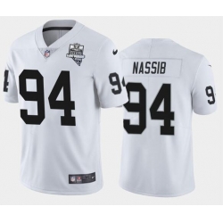 Men's Oakland Raiders White #94 Carl Nassib 2020 Inaugural Season Vapor Limited Stitched NFL Jersey