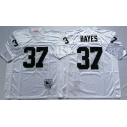 Mitchell And Ness Raiders #37 Lester Hayes White Throwback Stitched NFL Jersey