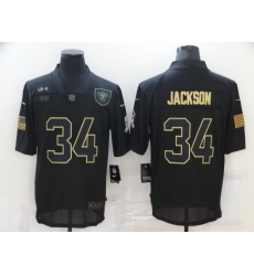 Nike Las Vegas Raiders 34 Bo Jackson Black 2020 Salute To Service Limited Jersey