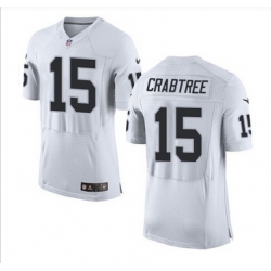 Nike Oakland Raiders #15 Michael Crabtree White Men 27s Stitched NFL New Elite Jersey