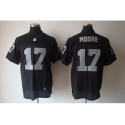 Nike Oakland Raiders 17 Denarius Moore Black Elite NFL Jersey