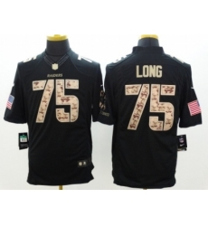 Nike Oakland Raiders 75 Howie Long Black Limited Salute to Service NFL Jersey