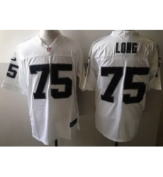 Nike Oakland Raiders 75 Howie Long White Elite NFL Jersey