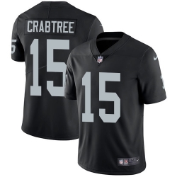 Nike Raiders #15 Michael Crabtree Black Team Color Mens Stitched NFL Vapor Untouchable Limited Jersey