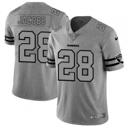 Nike Raiders 28 Josh Jacobs 2019 Gray Gridiron Gray Vapor Untouchable Limited Jersey