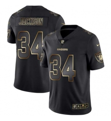 Nike Raiders 34 Bo Jackson Black Gold Vapor Untouchable Limited Jersey