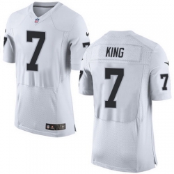 Nike Raiders #7 Marquette King White Mens Stitched NFL New Elite Jersey