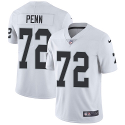 Nike Raiders #72 Donald Penn White Mens Stitched NFL Vapor Untouchable Limited Jersey