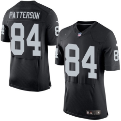 Nike Raiders #84 Cordarrelle Patterson Black Team Color Mens Stitched NFL New Elite Jersey