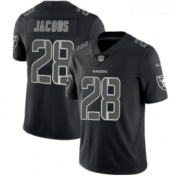 Raiders 28 Josh Jacobs Black Impact Rush Limited Jersey