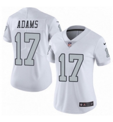 Women Las Vegas Raiders 17 Davante Adams White Color Rush Limited Stitched Jersey