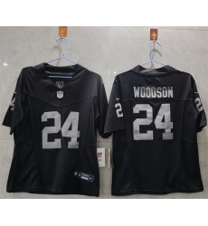Women Las Vegas Raiders 24 Charles Woodson Black 2025 F U S E Vapor Stitched Jersey Women Las Vegas Raiders 24 Charles Woodson Black 2025 F U S E Vapor Stitched Jersey