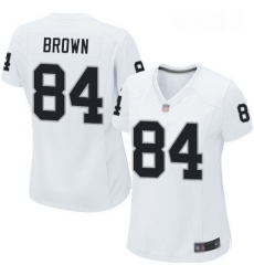 Womens Antonio Brown Game White Road Jersey Oakland Raiders Football 84 Jersey