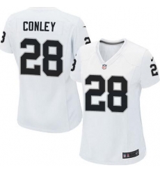 Womens Oakland Raiders #28 Gareon Conley White Jersey