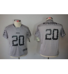 Nike Youth Oakland Raiders #20 Darren McFadden Grey Jerseys[Elite Lights Out]