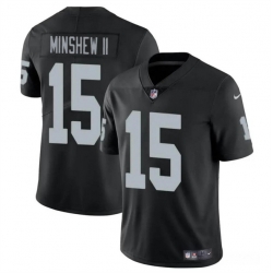 Youth Las Vegas Raiders 15 Gardner Minshew II Black Vapor Untouchable Stitched Football Jersey