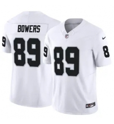 Youth Las Vegas Raiders 89 Brock Bowers White 2024 Vapor Stitched Football Jersey