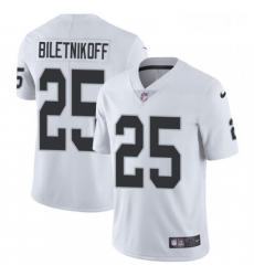 Youth Nike Oakland Raiders 25 Fred Biletnikoff Elite White NFL Jersey