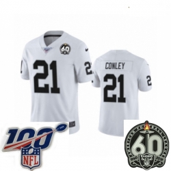 Youth Oakland Raiders #21 Gareon Conley White 60th Anniversary Vapor Untouchable Limited Player 100th Season Football Jersey