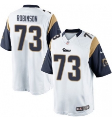 2014 NFL Draft St.Louis Rams #73 Greg Robinson white Elite Jersey