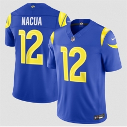 Men Los Angeles Rams  12 Puka Nacua Royal 2026 F U S E  Vapor Limited Stitched Football Jersey