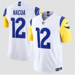 Men Los Angeles Rams  12 Puka Nacua White 2026 F U S E  Vapor Limited Stitched Football Jersey