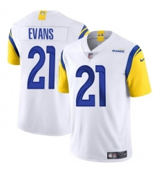 Men Los Angeles Rams 21 Zach Evans White 2024 Vapor Untouchable Stitched Football Jersey