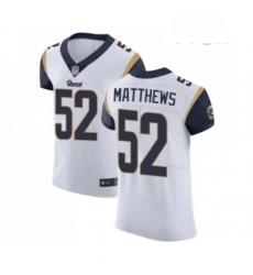 Men Los Angeles Rams 52 Clay Matthews White Vapor Untouchable Elite Player Football Jersey